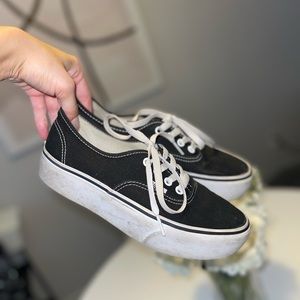 Black Platform Vans